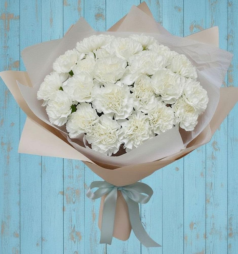 Букет цветов из: Гвоздики в Бакшеево