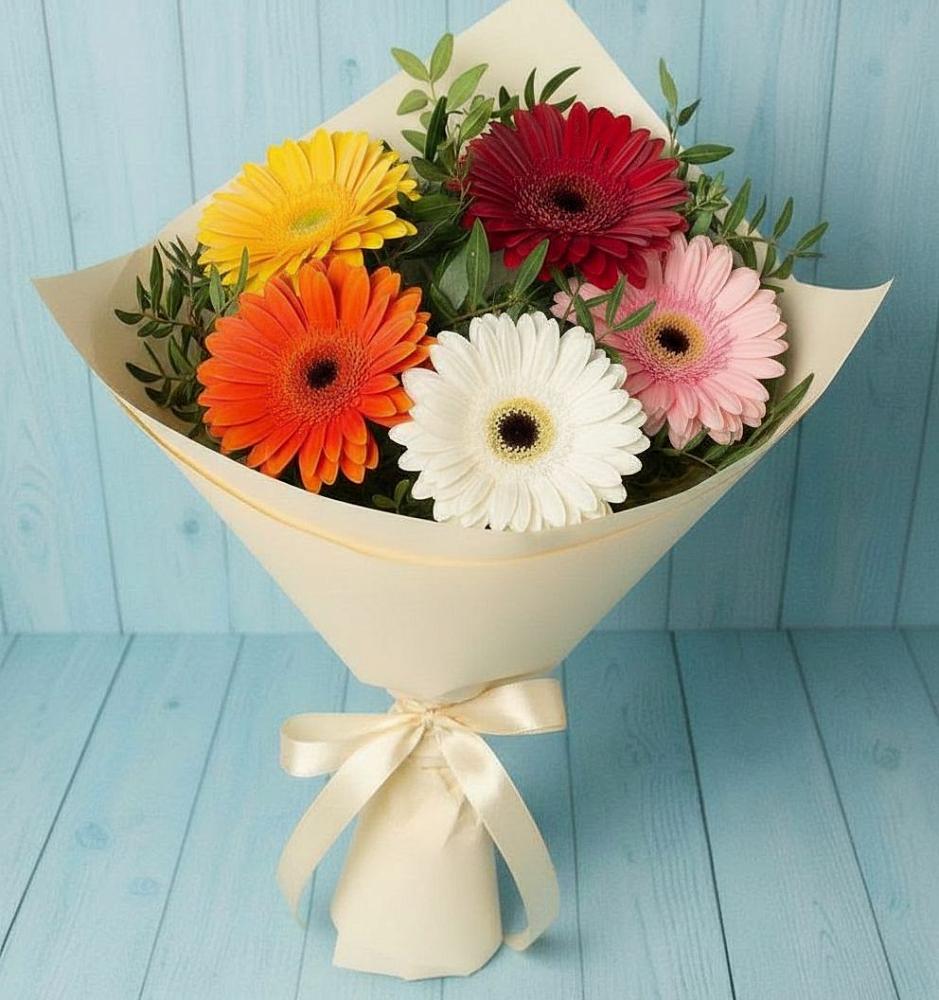 Букет цветов из: Герберы в Бакшеево