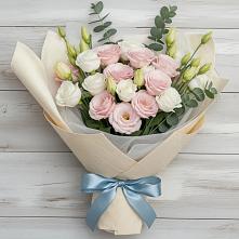 Букет цветов из:  Лизиантусы в Бакшеево