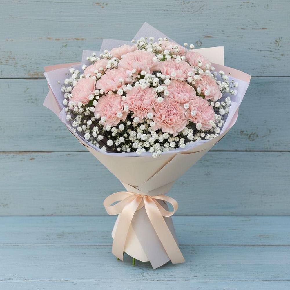 Букет цветов из: Гвоздики в Бакшеево