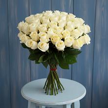 Букет 51 Белая роза Эдлесс Лав в Бакшеево