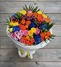 Букет цветов из:  Розы и Хризантемы в Бакшеево