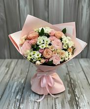 Букет цветов из:  Гвоздики, Розы и Хризантемы в Бакшеево