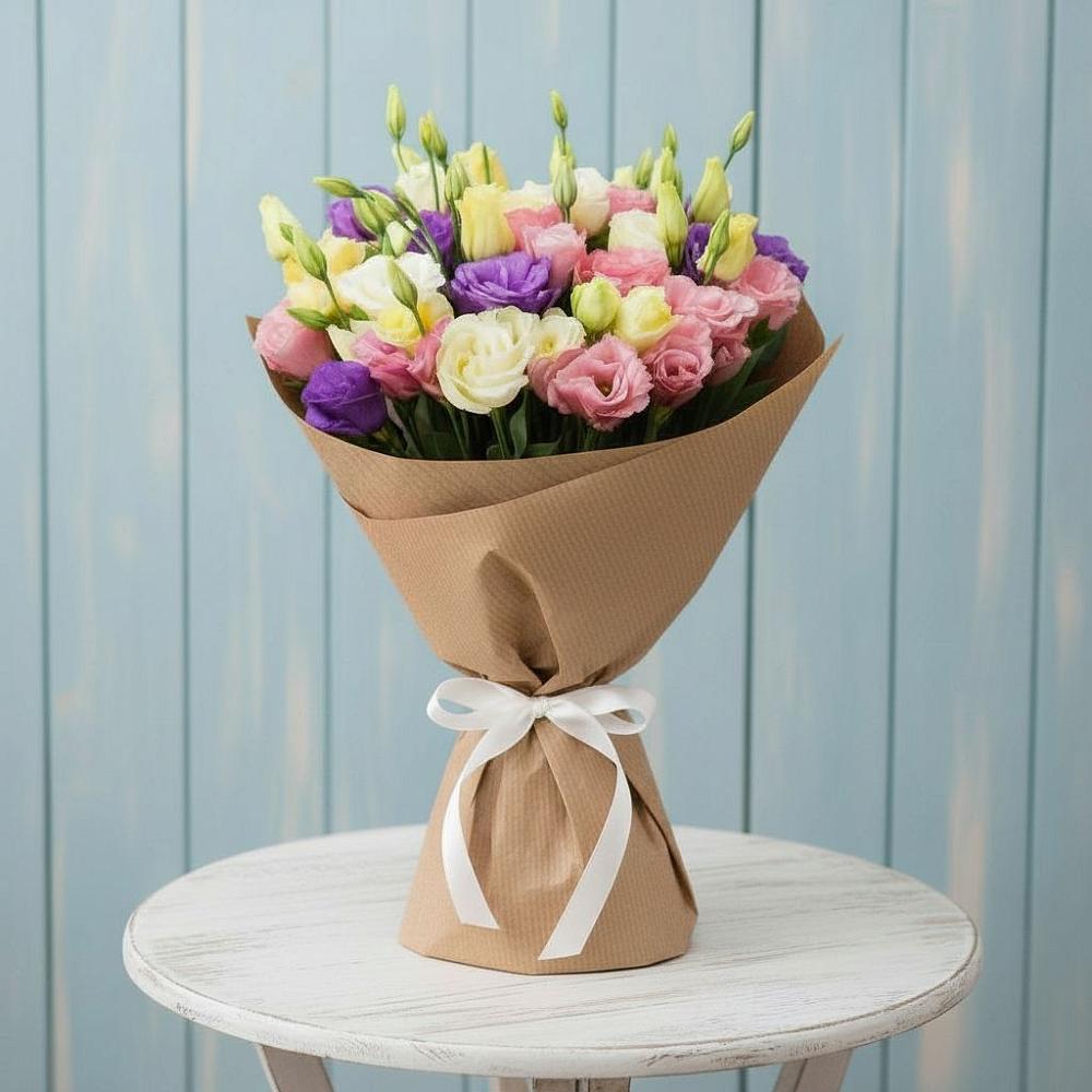 Букет цветов из: Лизиантусы в Бакшеево