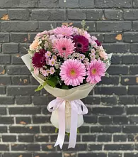 Букет цветов из:  Герберы и Хризантемы в Бакшеево