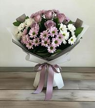 Букет цветов из:  Хризантемы и Розы #REPLACE_PRED# Бакшеево