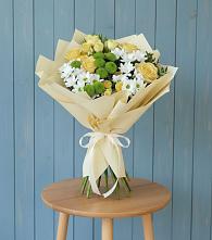 Букет цветов из:  Хризантемы и Розы в Бакшеево