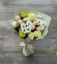 Букет цветов из:  Альстромерии, Розы и Хризантемы #REPLACE_PRED# Бакшеево