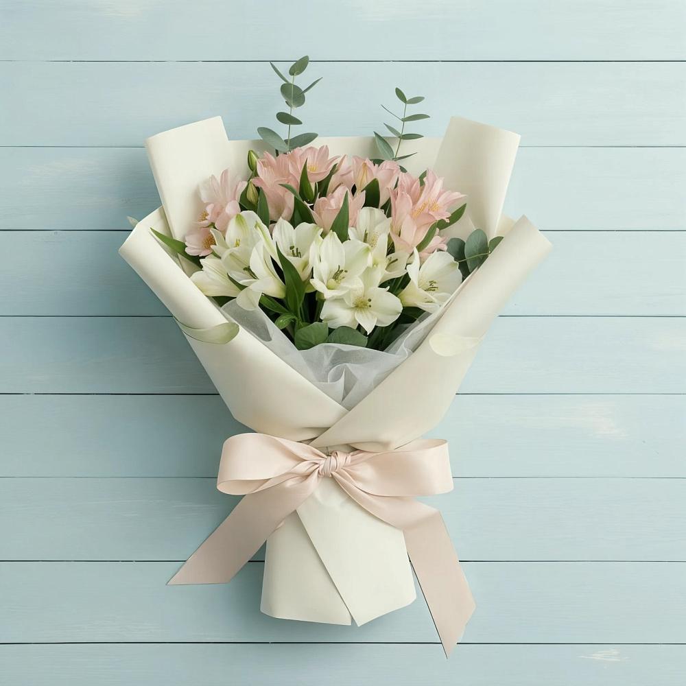 Букет цветов из: Альстромерии в Бакшеево