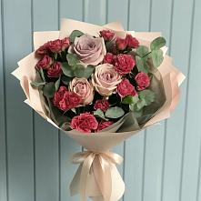 Букет цветов из:  Гвоздики и Розы в Бакшеево