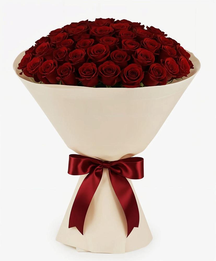 Букет 101 Бордовая роза Блэк Бакарра в Бакшеево