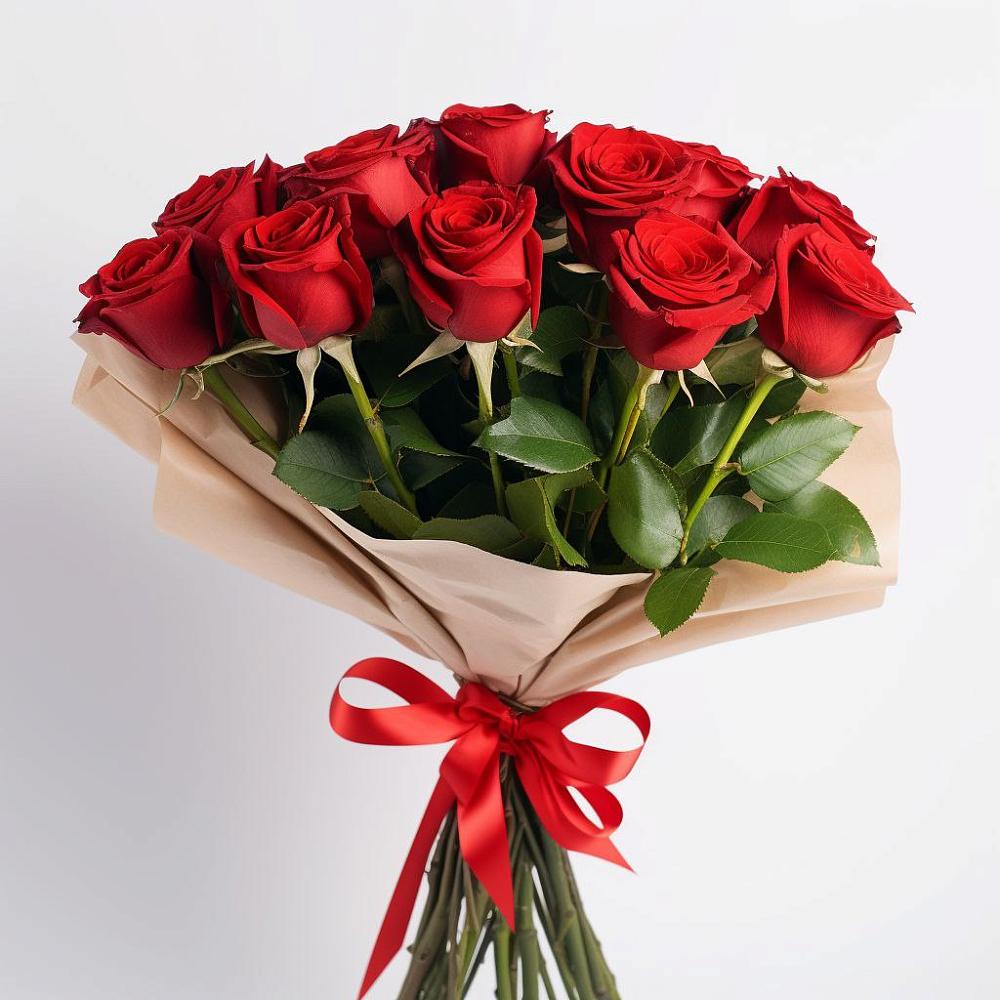 Букет 11 Красных роз Эдлесс Лав в Бакшеево