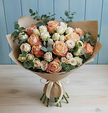 Букет цветов из:  Альстромерии и Розы в Бакшеево