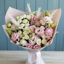 Букет цветов из:  Альстромерии и Розы в Бакшеево