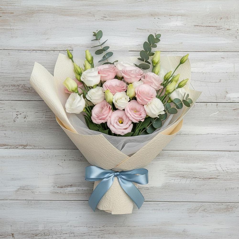 Букет цветов из: Лизиантусы в Бакшеево